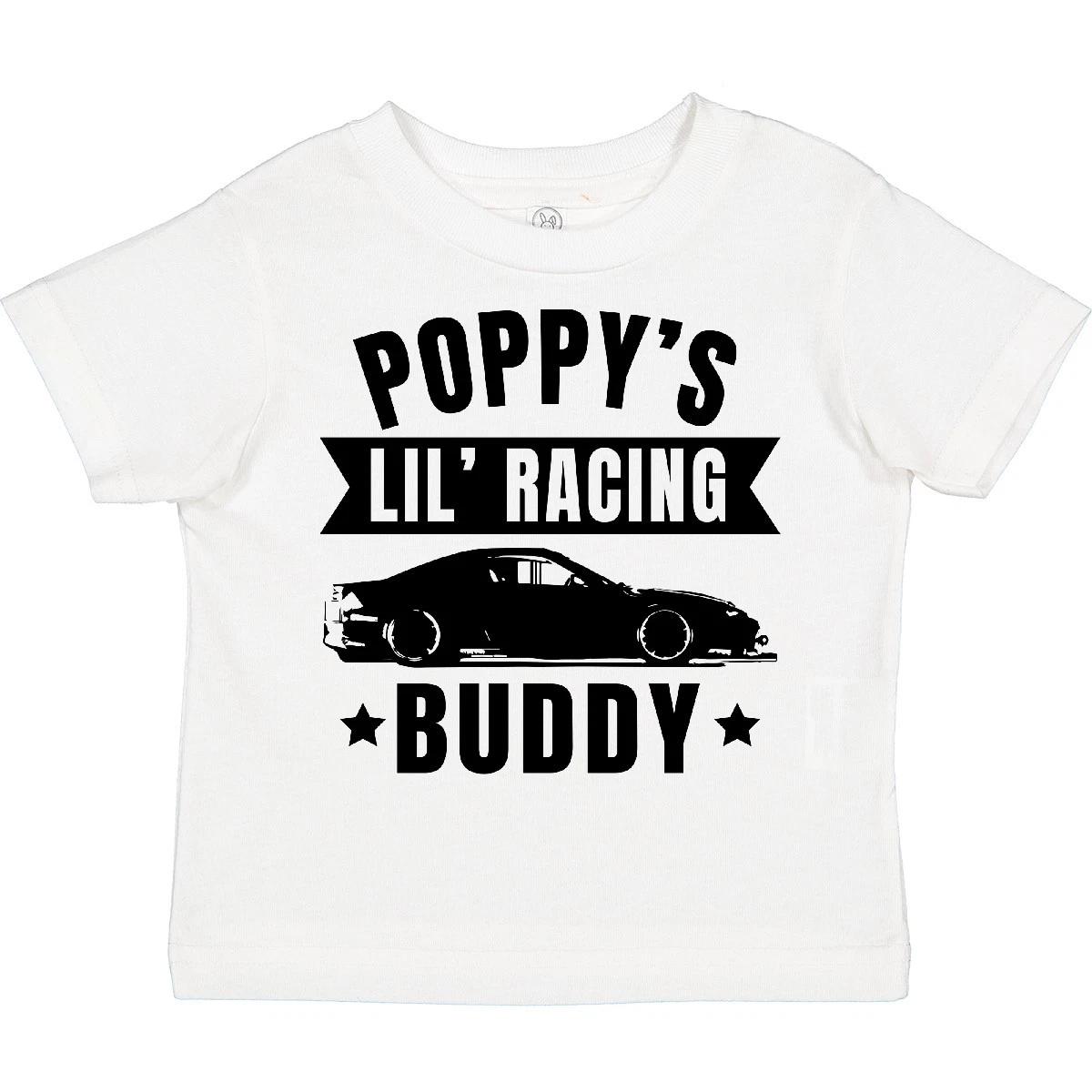 Inktastic Poppy s Lil  Racing Buddy With Car Silhouette Toddler T-Shirt Kids I 150