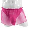 Men'S Sissy Translucent Mini Skirt Flowy Skirts Ruffle A-Line Tulle Micro Skirts Sexy Crossdressing Lingerie Gay Jockstrap Thong