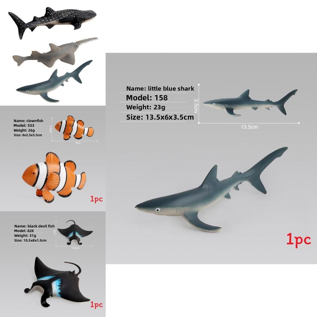 Simulated Shark Turtle Clownfish Crab Killer Whale Marine Animal Model Ornament For Aquarium Enthusiasts And Collectors
