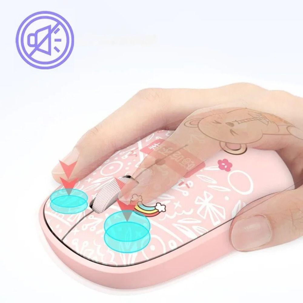 Silent Bluetooth Mice Bluetooth 5.0 Computer Mouse High-quality Wireless Mouse  School