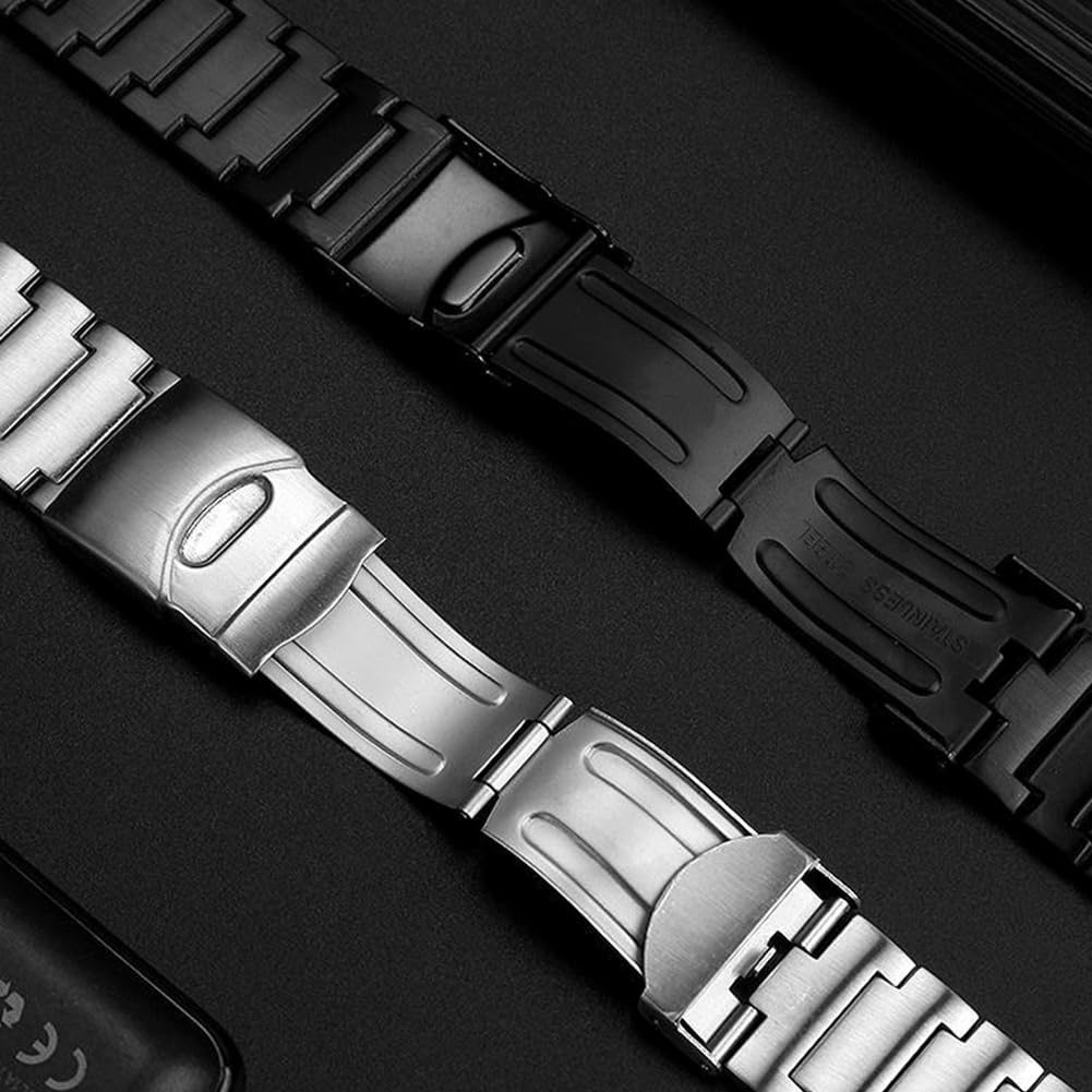 Sibehill Replacement Stainless Steel Watch Band for Swatch 23mm with Adjustment Tool