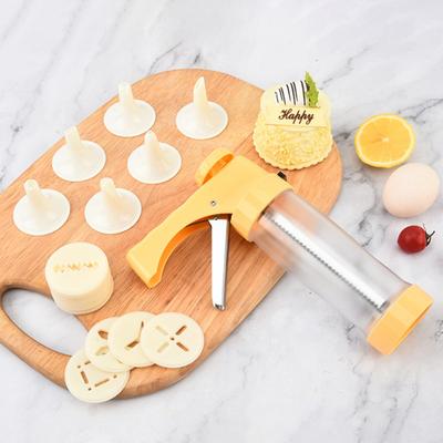 Cookie Press with 16 Discs 6 Decorating Tips Home DIY Cookie Maker Machine Cake Icing Tools Kit Kitchen Baking Supplies