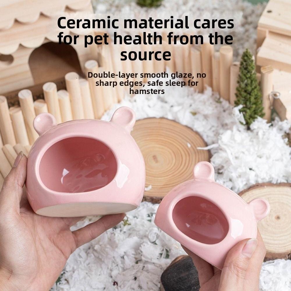 Creative Hamster Ceramic Nest Ceramics Hut Ceramics Hamster House Hamster Bed Cage Accessory