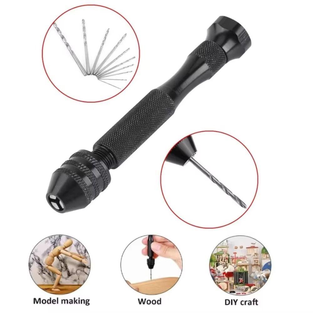 0.6-3mm Hole Maker Micro Twist Mini Hand Drill Rotary Tool Drill Bits Set  Woodworking Model