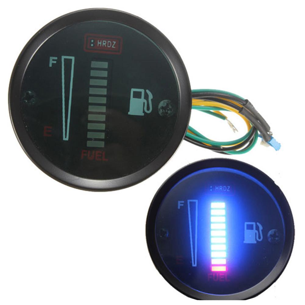 LED Fuel Level Display 12V Fuel Level Indicator Fuel Level Indicator Wear-resistant Material Color-coded Display