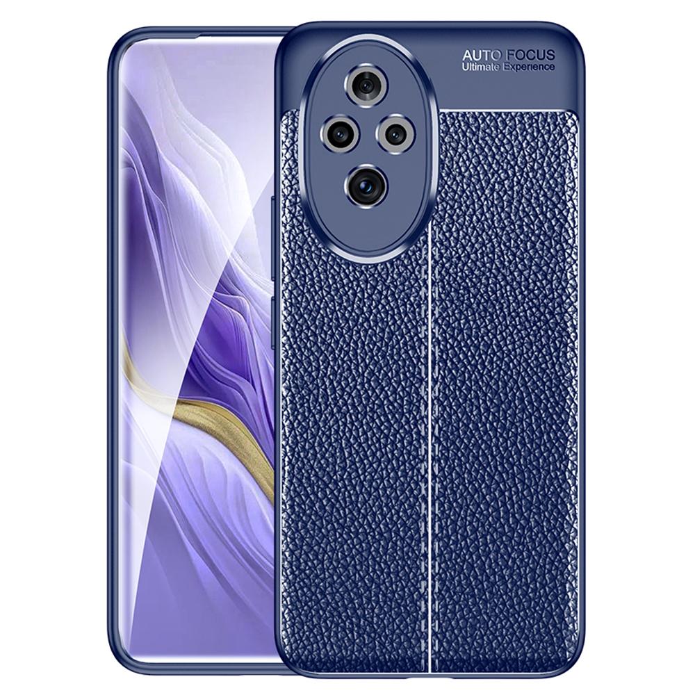 

For Honor 200 5G Case Litchi Grain TPU Shockproof Phone Cover Blue