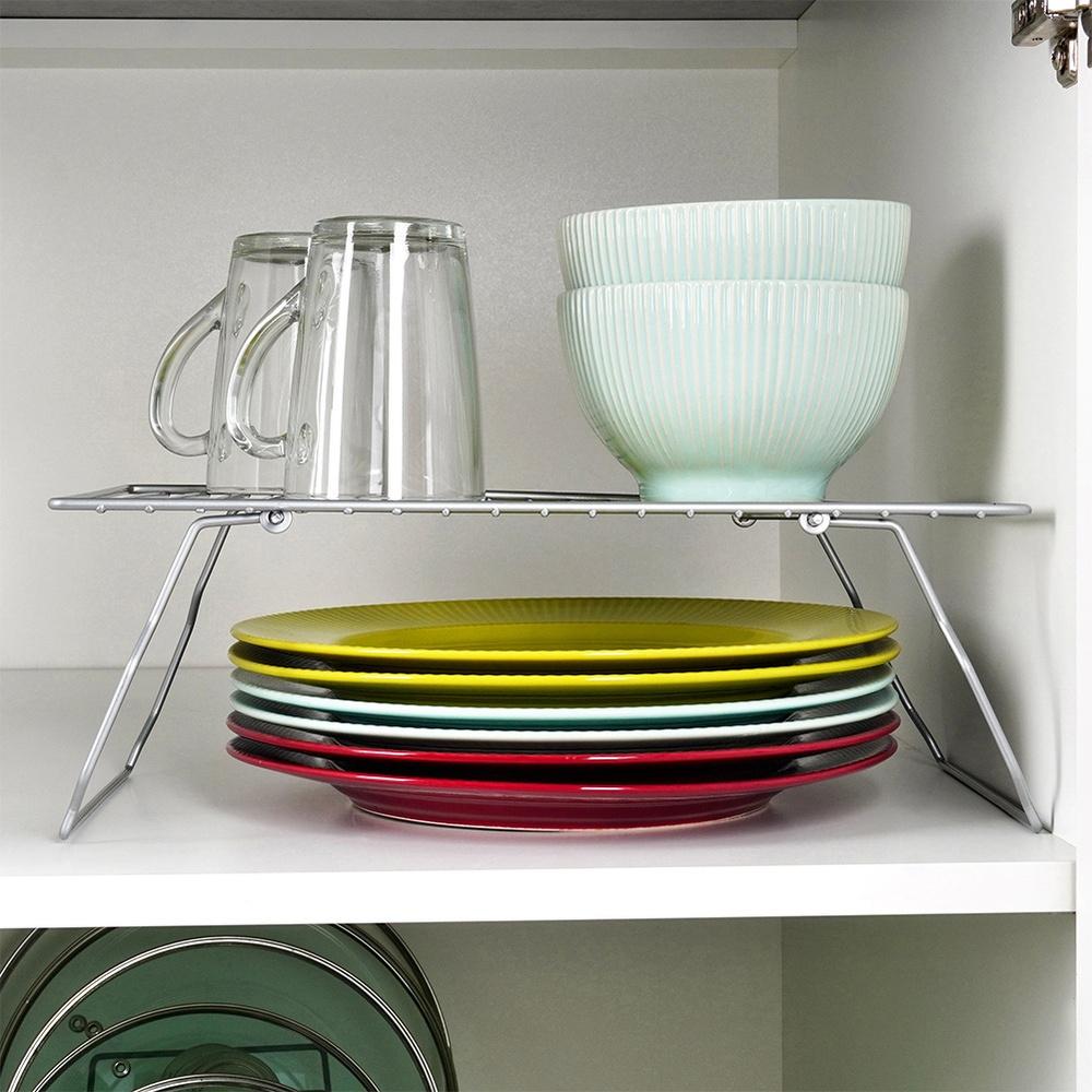 Metal Kitchen Shelf for Countertop, Folding Cabinet Rack, Organizer Stand