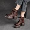 autumn and winter new retro round head women's short boots muffin sole Martin boots British trendy cool versatile women's shoes