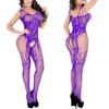 Sexy perspektivní kombinéza Dámské krajkové spodní prádlo s vyhloubeným rozkrokem Babydoll