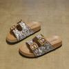 Belt buckle slippers girls summer retro outer wear thick-soled beach slippers national style comfortable casual breathable sandals