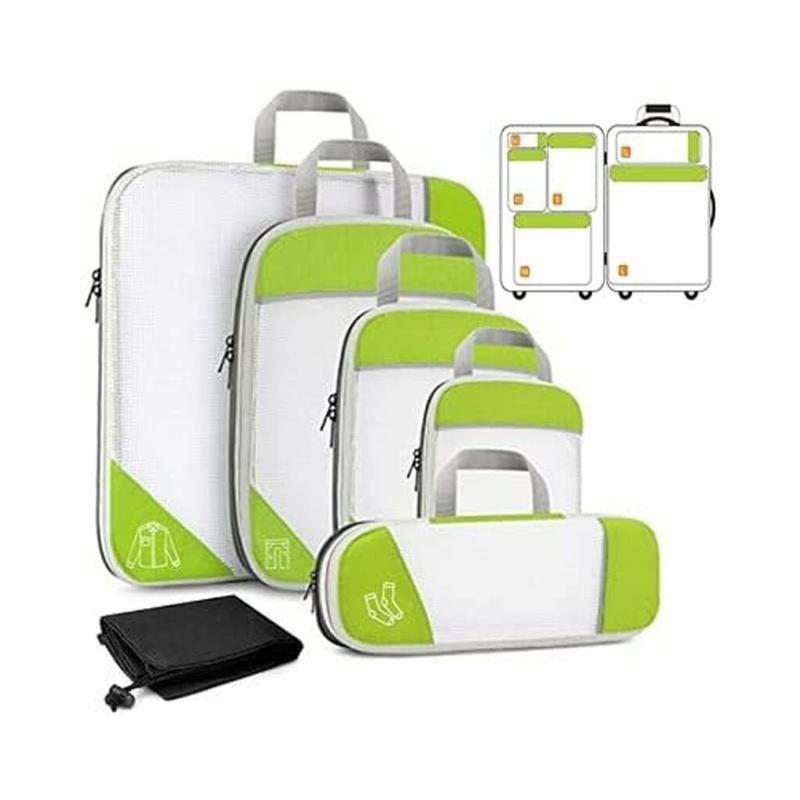 6-piece Travel Packaging Cube Storage Bag Packaging Compressed Travel Luggage Packaging Storage Bag Set