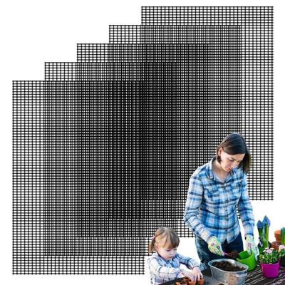 5pcs Breathable Flower Pot Mesh Pad Anti Leakage Soil Bonsai Grid Mat Flower Pot Gasket  Garden
