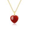 Love Heart Carnelian Amulet Power Stone Necklace for Women [KOAI]