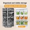 Refrigerator Storage Box with Lid And Handle Built-in Drain Partition Transparent Container for Fruits Vegetables