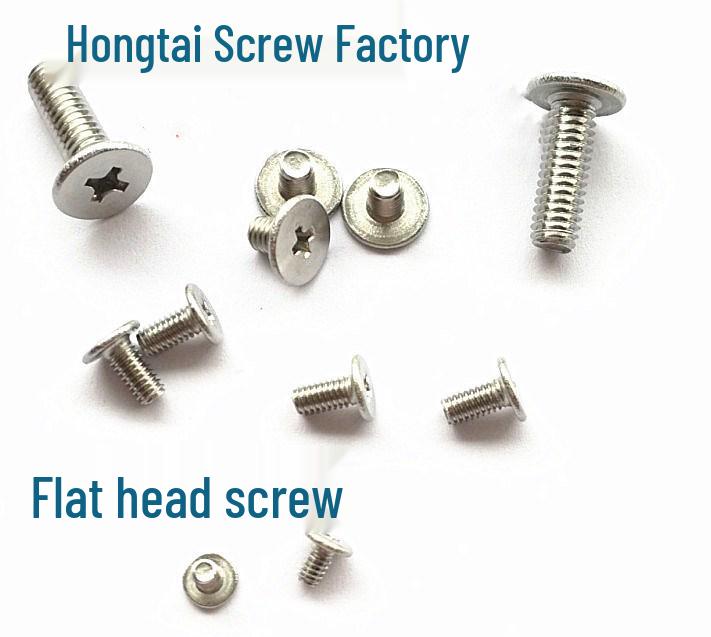 Nickel Plated Flat Head Machine Screw M2.5 M3 M4 - Thin Edge for Electronics