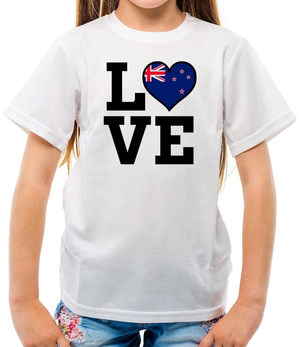 Love New Zealand Flag - T-Shirt - NZ Country All Blacks Rugby Boots 110