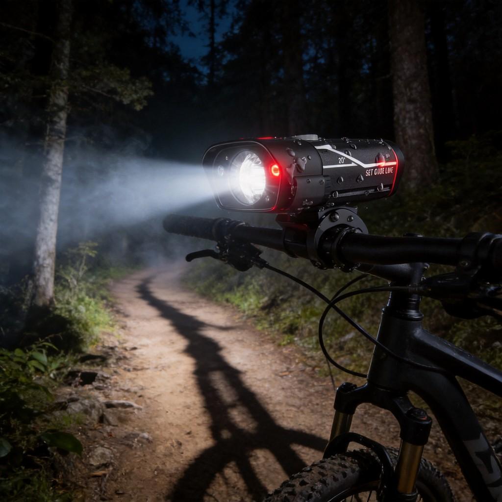 Přední světlo na kolo USB dobíjecí hliníková slitina Cyklistická lampa s úrovněmi jasu pro noční jízdu