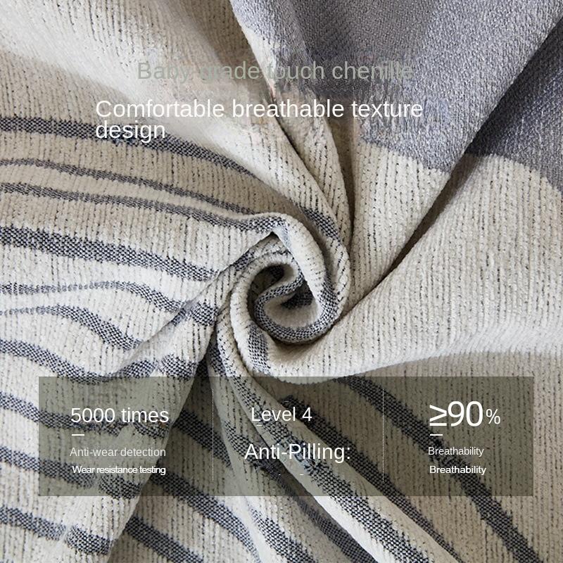 Japanese Style Sofa Cover with Tassel, Two Sides Throw Blanket, Sofa Covers, Geometric Lines, Towel Ins, Home Decor, Tapestry