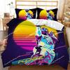 Basketball Star Bedding Set with zipper, Polyester 3D Digital Print Boys Girls Double Queen Comforter Cover set And Pillowcase