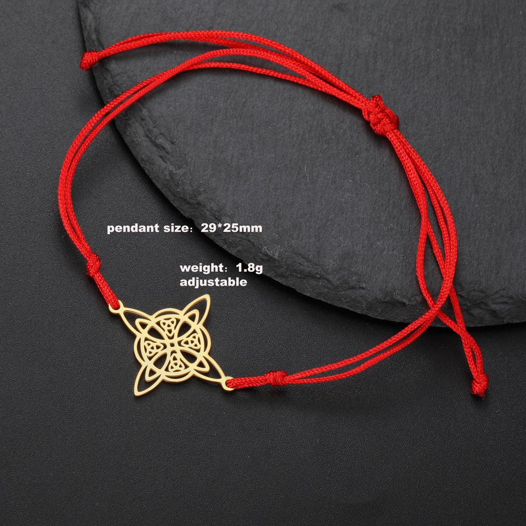 Náramky s kouzelným uzlem pro ženy nudo de bruja Nerezová ocel Amulet čarodějnictví Šťastné náramky Šperky lucky bhudda