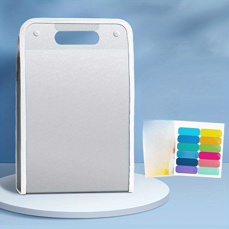 

1 large A4 organ-style file organizer 13 pockets - durable PP material portable vertical folder for student office