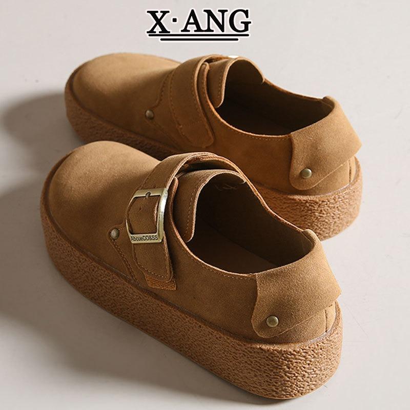 

Кожаные новые осенние туфли на толстой подошве, женские повседневные туфли на мягкой подошве 40