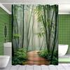 Eleganter Bambuswald Duschvorhang | Wasserdicht & Beschlagsresistent, Maschinenwaschbarer Polyester, Perfekt für Badezimmerdekor