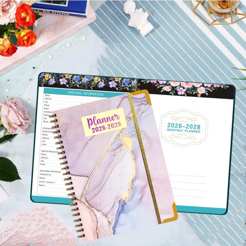 Three Year Planner English Inner Page Daily Schedule Agenda Notebook