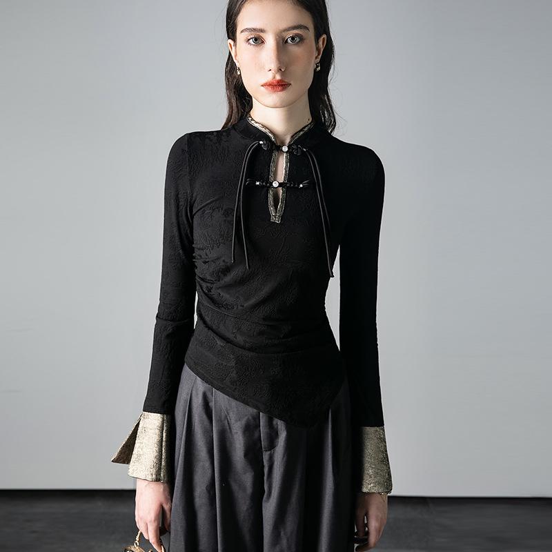 Women's Chinese-Style Tops: New Slim-Fit Autumn & Winter Shirts