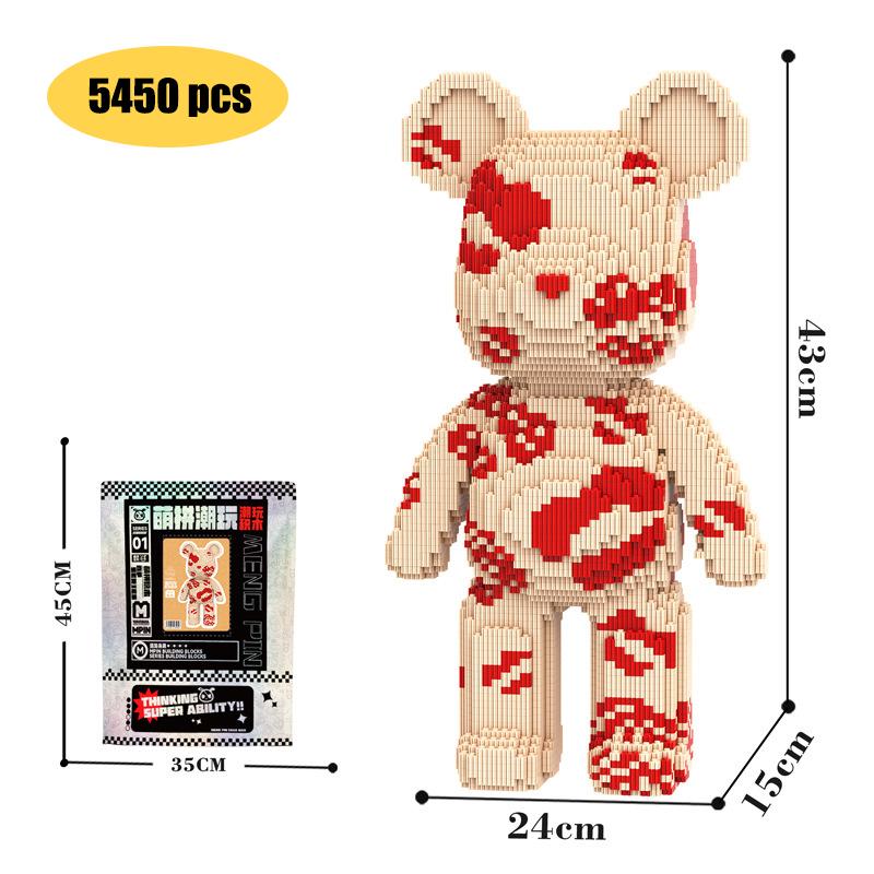 Kawaii Bear Building Blocks,assembly Toys,Ornaments, Home Decor,Creative Building Blocks,Thinking Developing Toys,Toys for Gifts