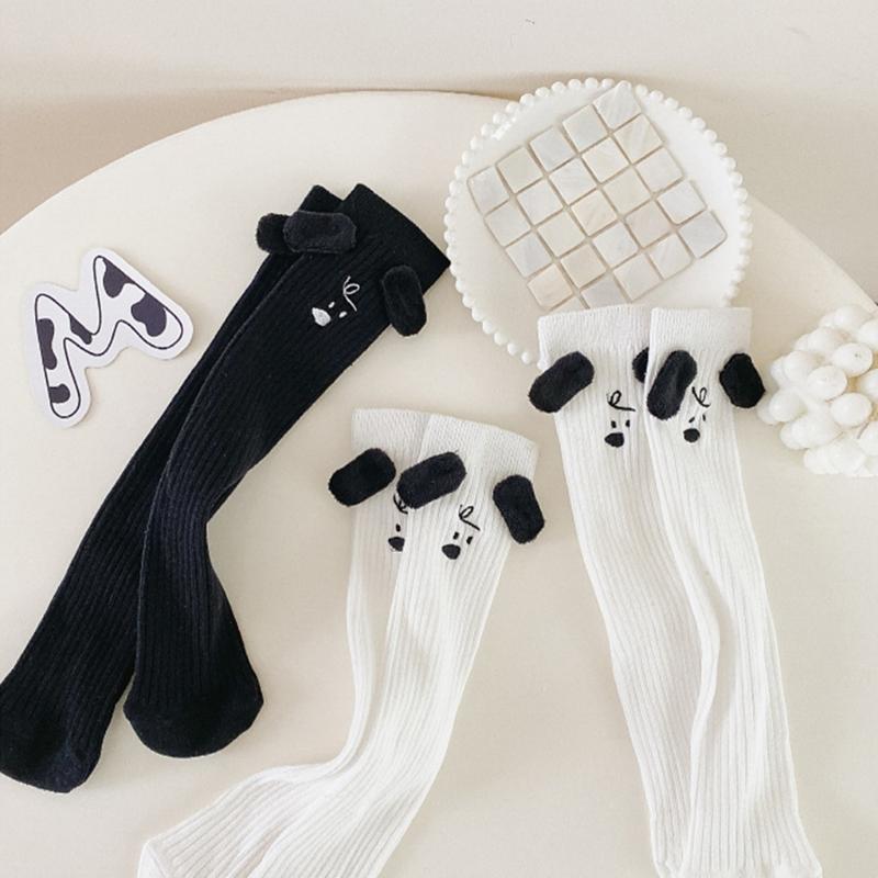 Novelty Funny Doll Hand In Hands Matching Calf Socks Friendship Socks Cute Cartoon Cotton Socks Kids Knee High Socks