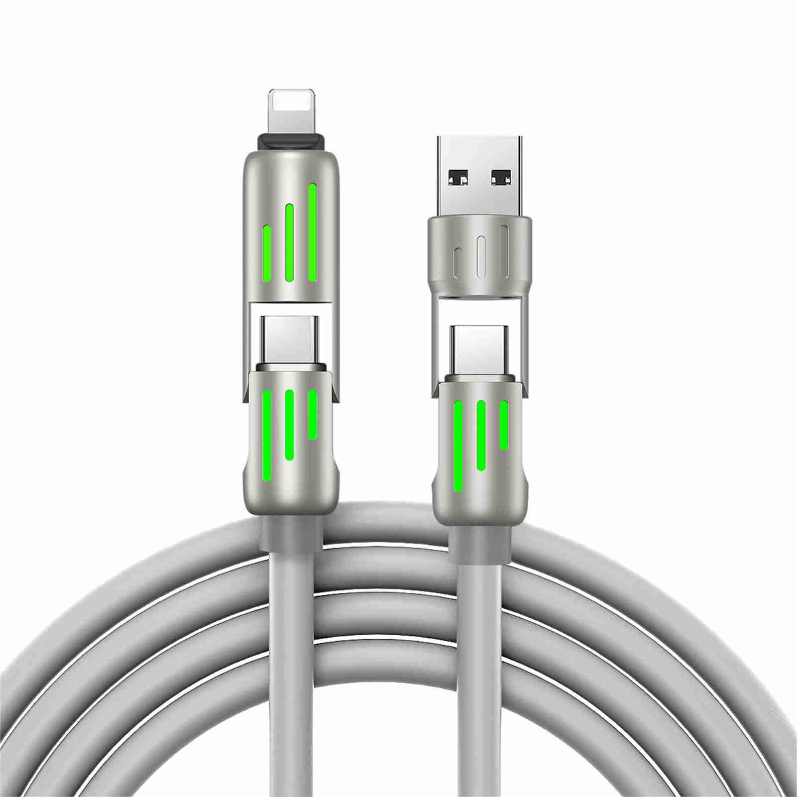 

5VDC USB AM TYPE C TO TYPE C Cable 7 Colors Breathing Light USB AM TO USB C Cable 1.5m 1.5m серый