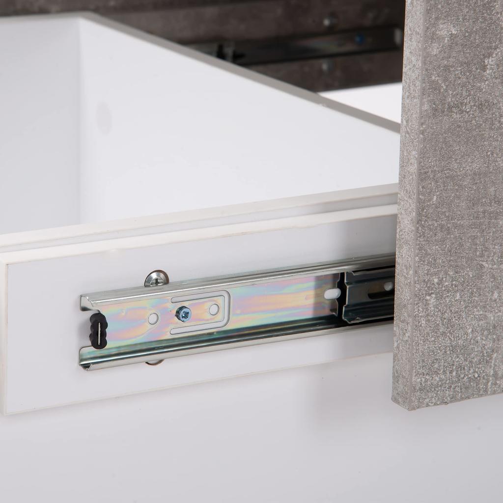 Coffee Table 2 Storage Spaces, Modern Extendable, Rectangular Storage Coffee Table, Sofa Table Center Table Living Room Office, Grey, 102x60x40cm