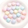2pcs [25mm] Flat Round Acrylic Beads Plaid Flower Flat Beads For Jewelry Making DIY Pendant Keychain Crafts Findings