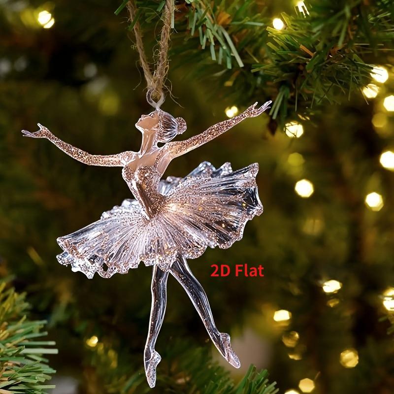 

1Pcs 2D Flat Acrylic Fantasy Purple Angel Ballet Girl Pendant Key Chain Creative Backpack Charm Car Rearview Mirror Decorations