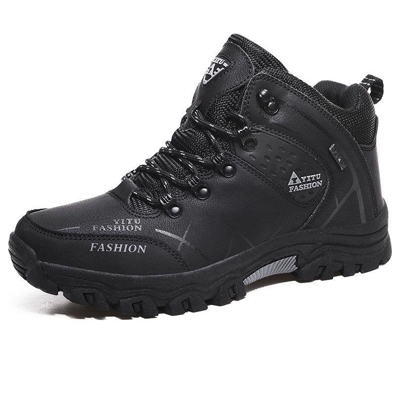 Men's Winter Snow Boots Warm And Waterproof Hiking Shoes With Elegant Look