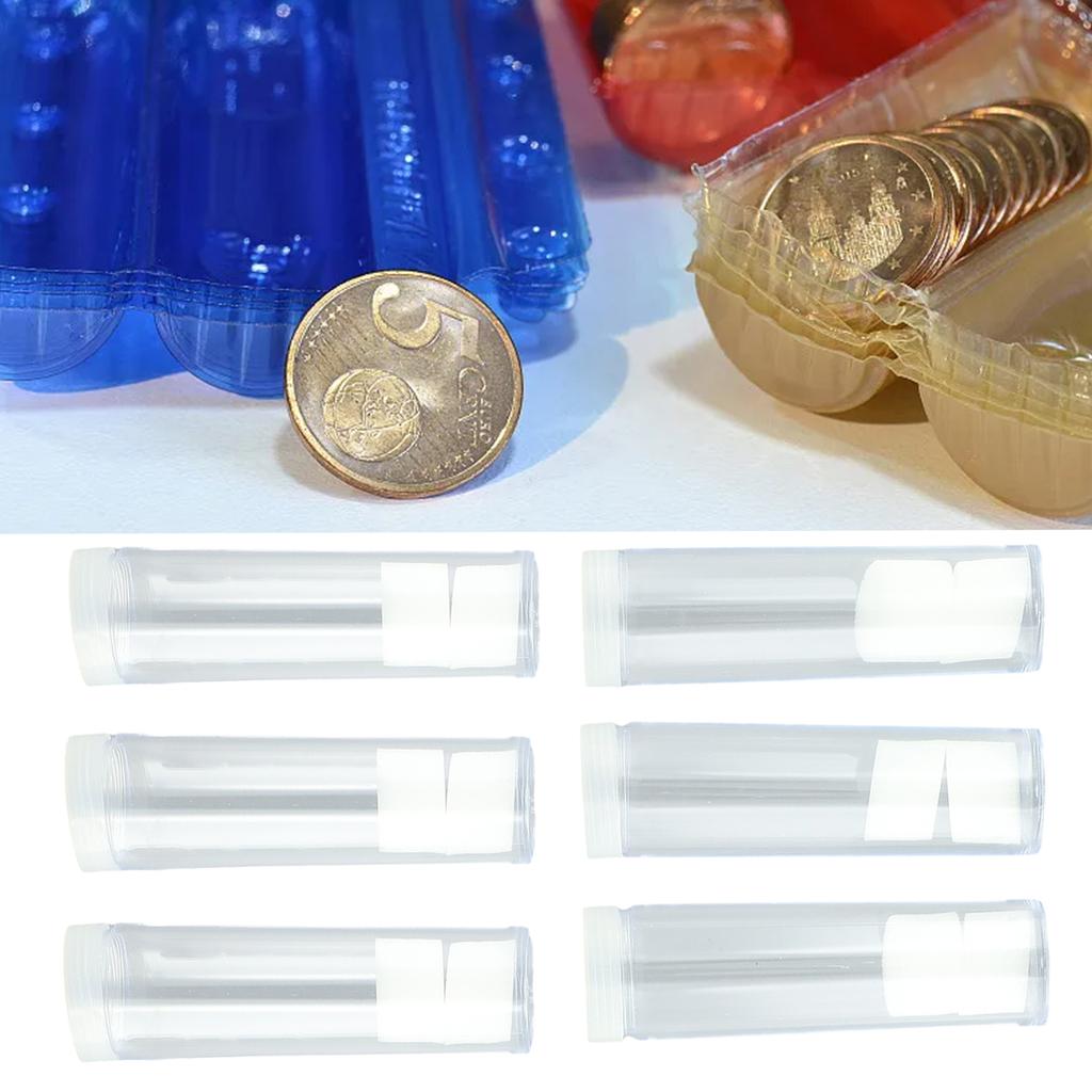 Coin Collection Box Plastic Protection 10 Pieces Clear