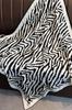 Women' Scarf 90X90 "Zebra Chic" - Black and White Scarf with Animal Pattern, Imitation Silk