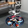 1pc Shadow Sonic Office Round Area Rug, Under Office Chairs Bedroom Living Room Home Decor a1022351