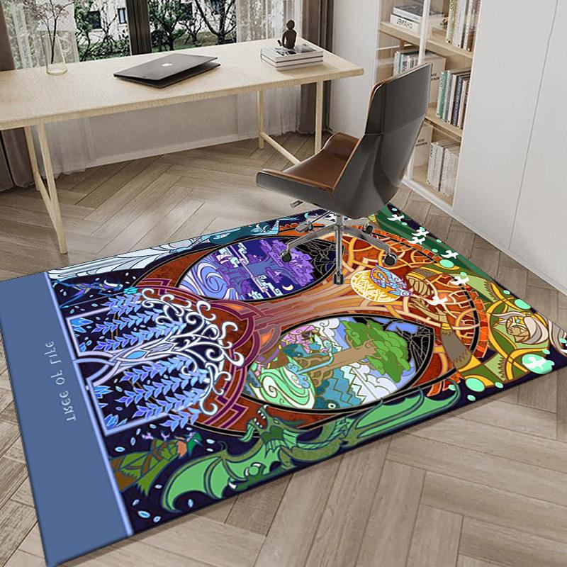 Tree Of Life Sword Symbol Carpet, Chair Rug,Rug for Office Bedroom Living Rooms, Doormat Decor Fan Gift Christmas Gift