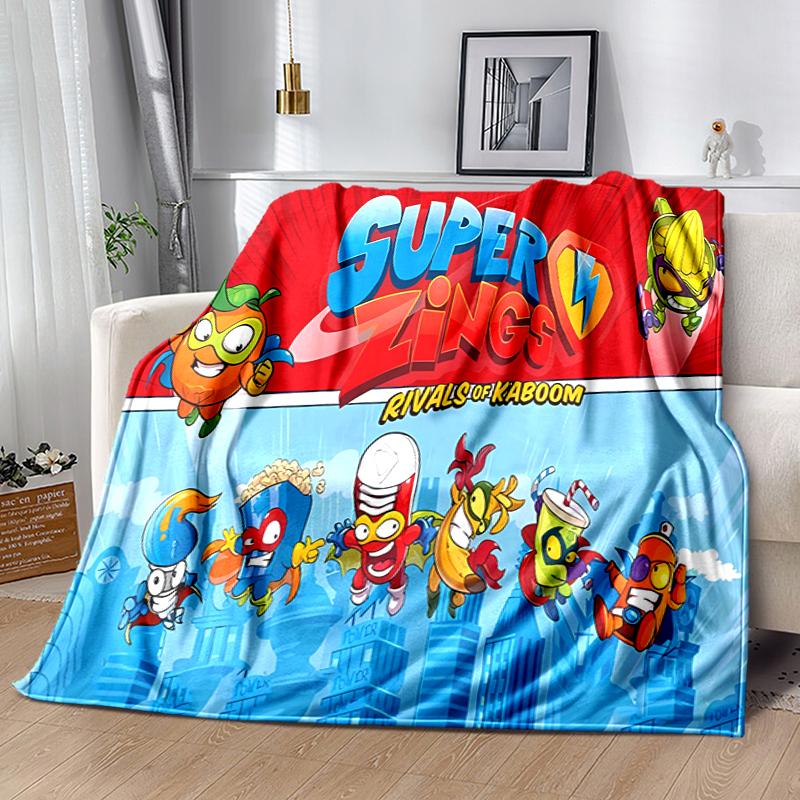 1pc Blanket Superthings2 Print Design, Lightweight Blanket for Sofa, Bed- Soft &Warm, Gift for All Seasons like Christmas, Halloween