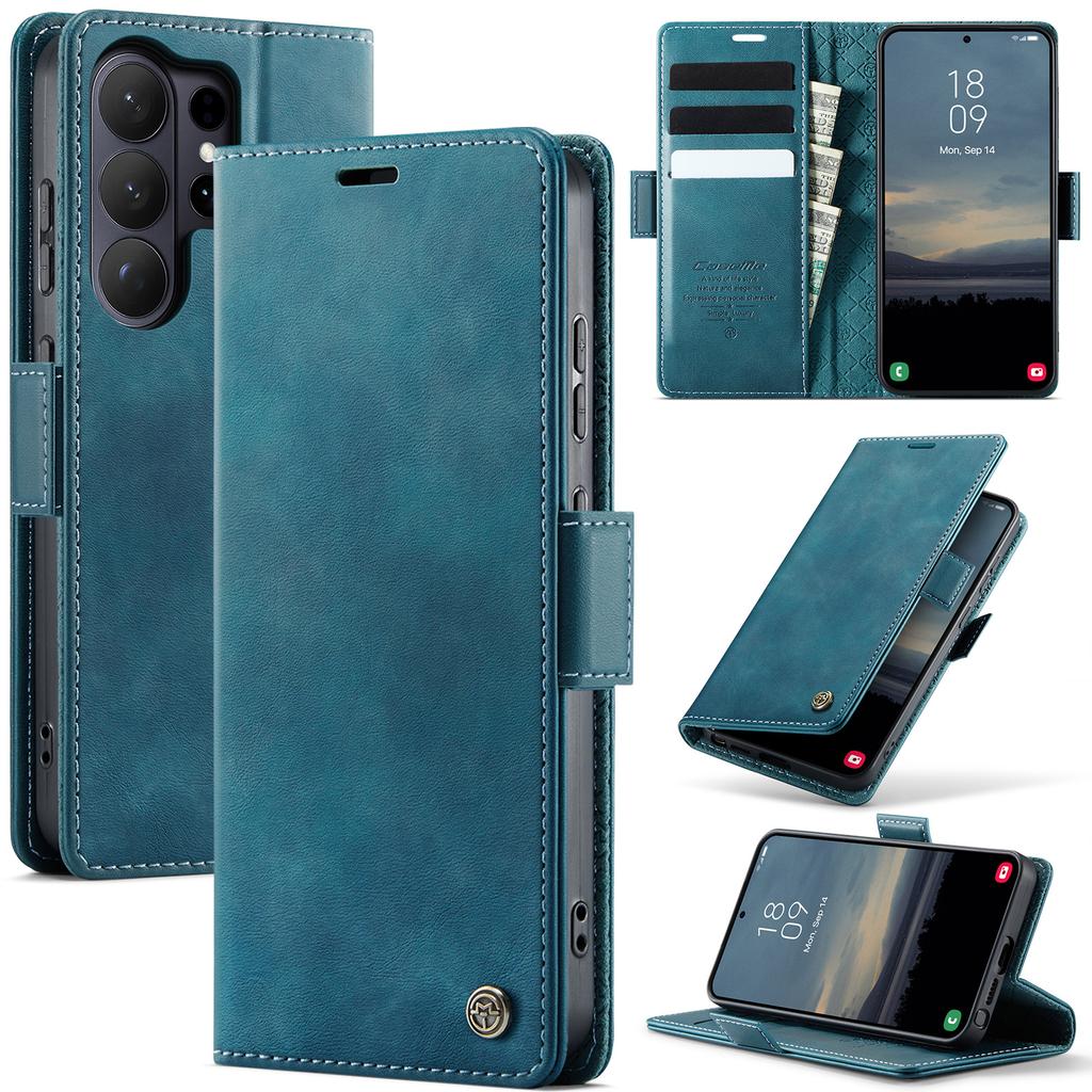 Business Magnetic Cards Solt Wallet Leather Case For Samsung Galaxy S26 Ultra S25 S24 S23 S22 Note 20 Ultra 10 Plus Book Cover