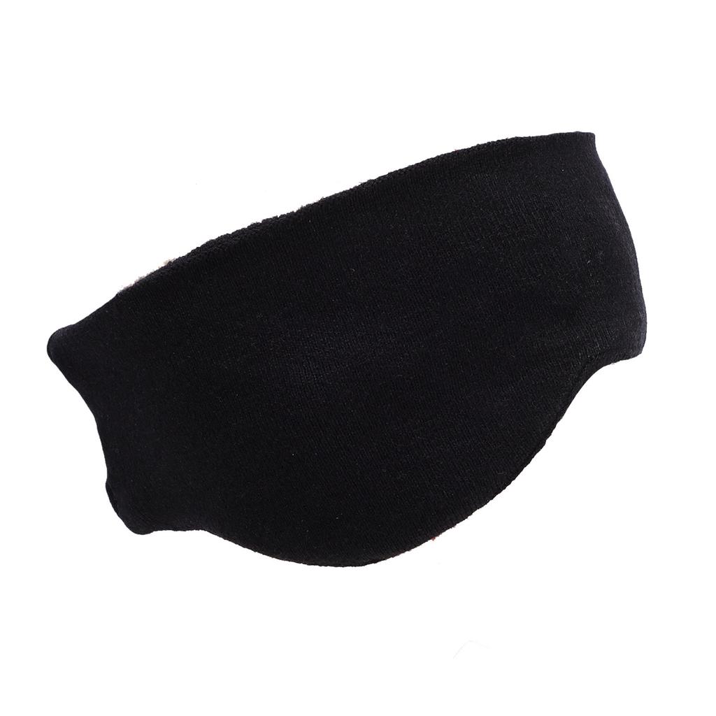 Sleeping Ear Cover Winter Warm Double Layer Noise Reducing Cozy Fleece Lined Ear Muffs for Sleeping Sports Black