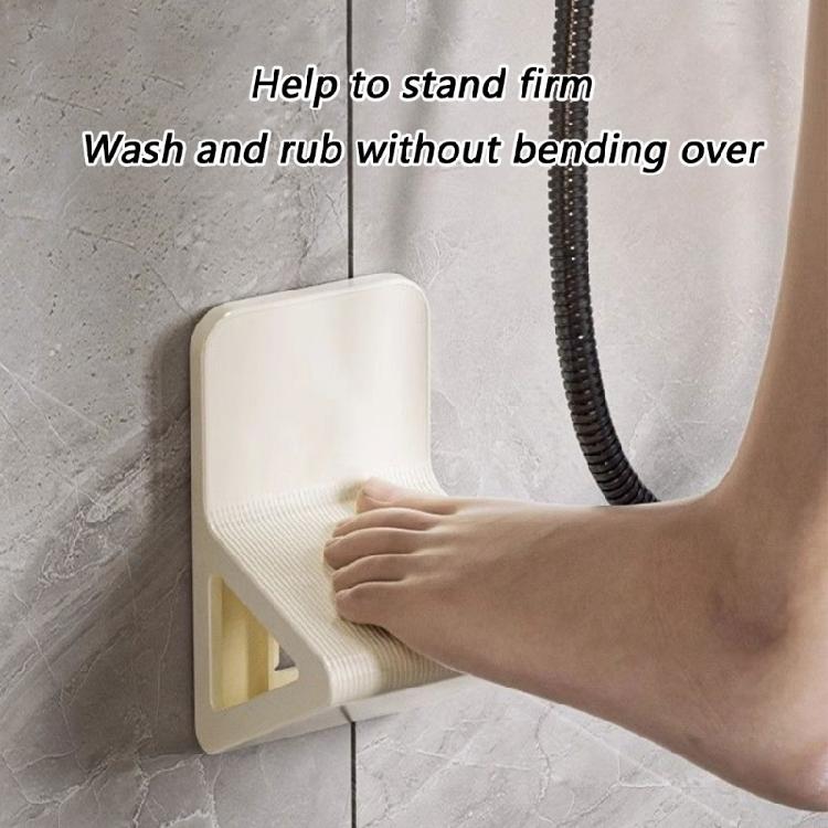 No Drilling Bath Shower Footrest Slip Proof Design Durable Plastic Ergonomic Pedal For Elderly Family Bathroom Safety