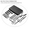 18PCS Deluxe Manicure & Pedicure Kit With Stainless Steel Nail Clippers Cuticle Trimmer And Dead Skin Remover Includes Portable