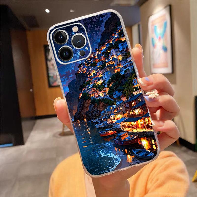 Phone Case Carcasa Funda For iPhone 17 Pro Max Air 16 15 14 13 Pro Max 15 16 Pro 15Plus Greece Turkey Italy Scenery Case