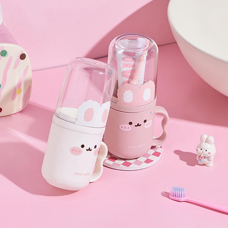 New Cute Wash Cup Household Tooth Cup Portabletoothbrush Storage Box Travel Grooming Set Children Cartoon Mouthwash Cup