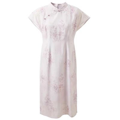 New Chinese Style Floral Stand-up Collar Dress