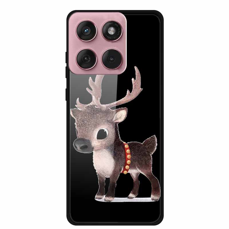 Für Motorola Edge 60 60s 5G Glas Hülle Cartoon Weicher Stoßfänger Hartes Gehärtetes Glas Rückseite Hülle Für Motorola Edge 60 Fusion Schale