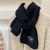 Including Knitted Wool Scarf, Winter Girls' New High-end Korean Version of Versatile Scarf Neck Protection Brown